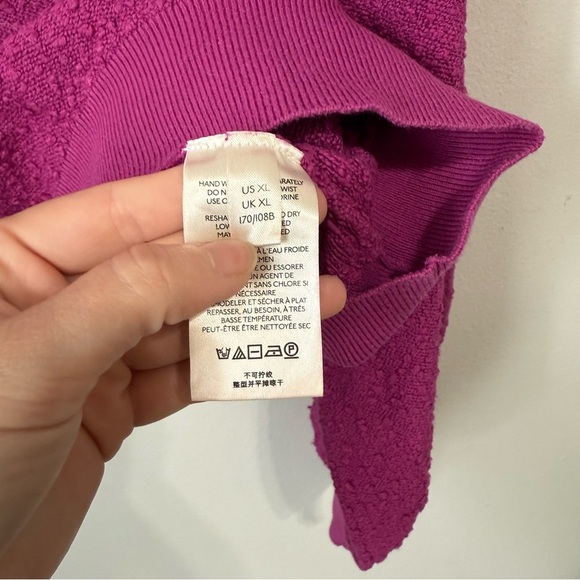 Free People Found My Friend Pullover Sweater in Wild Aster Pink Magenta Size XL - Picture 6 of 8